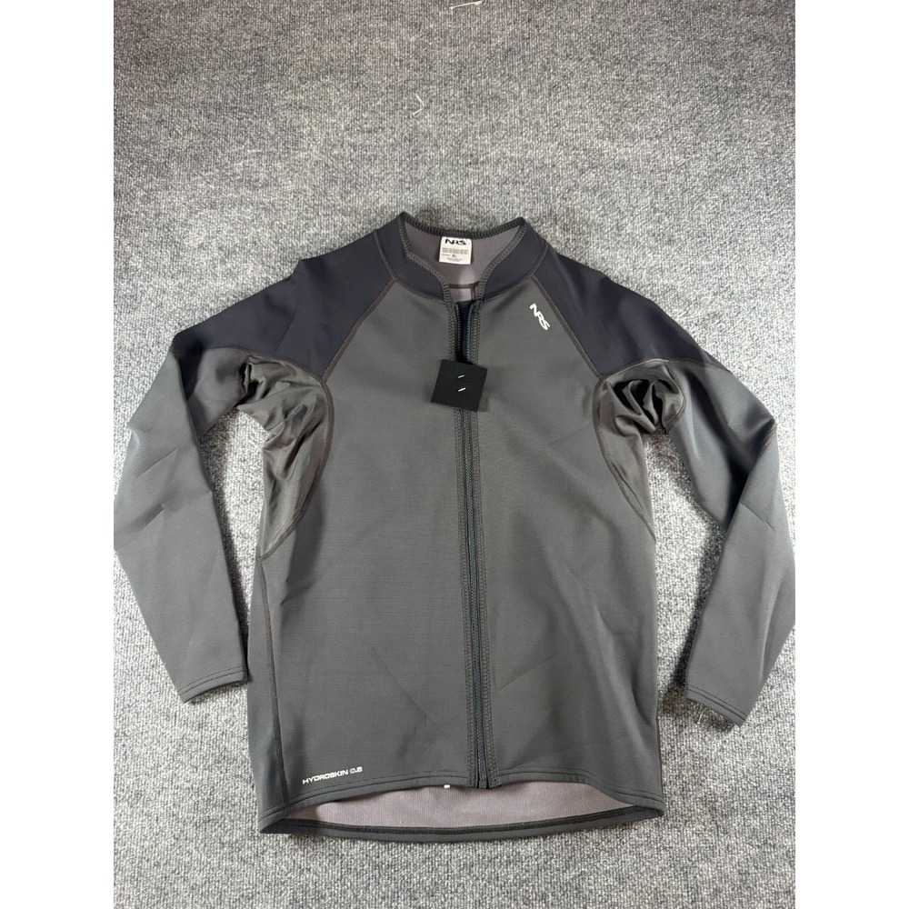 NRS HydroSkin 0.5 Full Zip Wetsuit Jacket Mens XL Gray Neoprene UPF 50+ Full Zip
